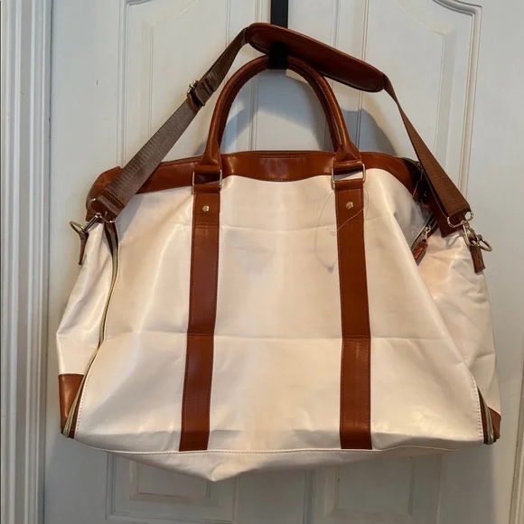 Emmafy NWOT 🔥sale🔥travel smart garment bag in cream and brown - Picture 5 of 15